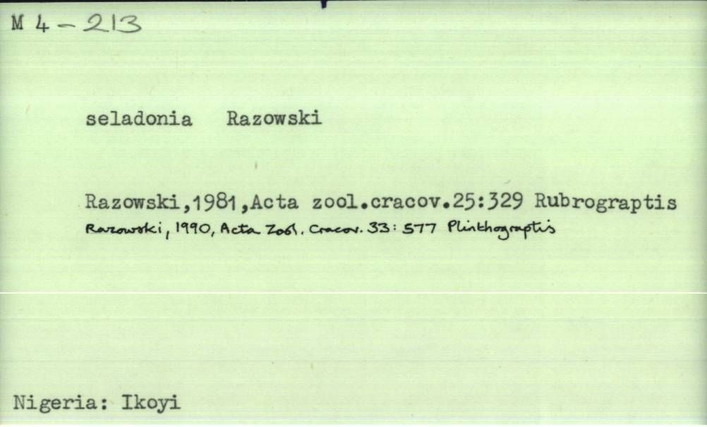 front of card
